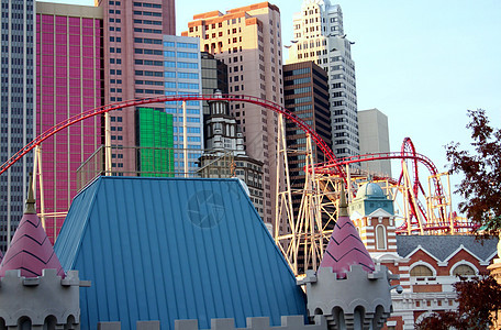 纽约纽约宾馆过山车吸引力赌场假期摩天大楼旅行图片