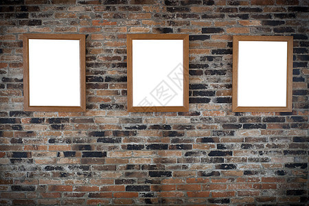 墙上的照片框正方形雕刻展览艺术画廊木头乡村金属剪裁边界图片