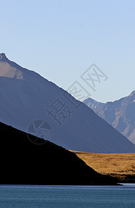 南岛特卡波湖Tekapo湖 新西兰风景优美场景山脉天空水域剪影乡村海景图片