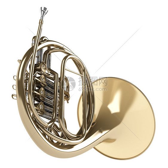 法语角乐器杠杆黄铜喇叭管娱乐喇叭钥匙金属旋律艺术图片