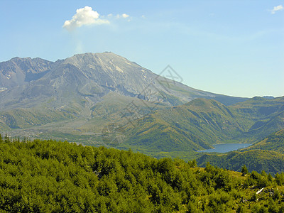 华盛顿圣海伦山蓝色历史陨石裂缝公园灾害圆顶锥体冰川火山图片