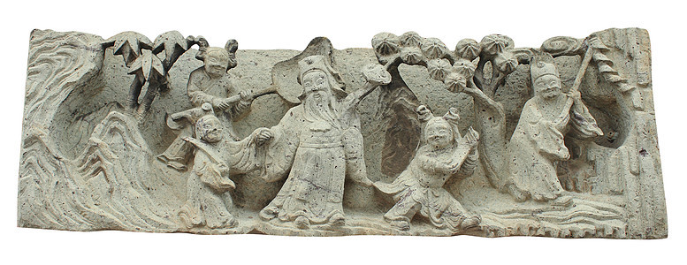 中国雕像宗教连体石头传统精神雕塑胡须寺庙佛教徒男人图片