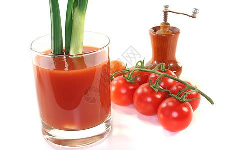 番茄汁胡椒蔬菜红色芹菜果汁白色玻璃饮料西红柿蔬菜汁图片