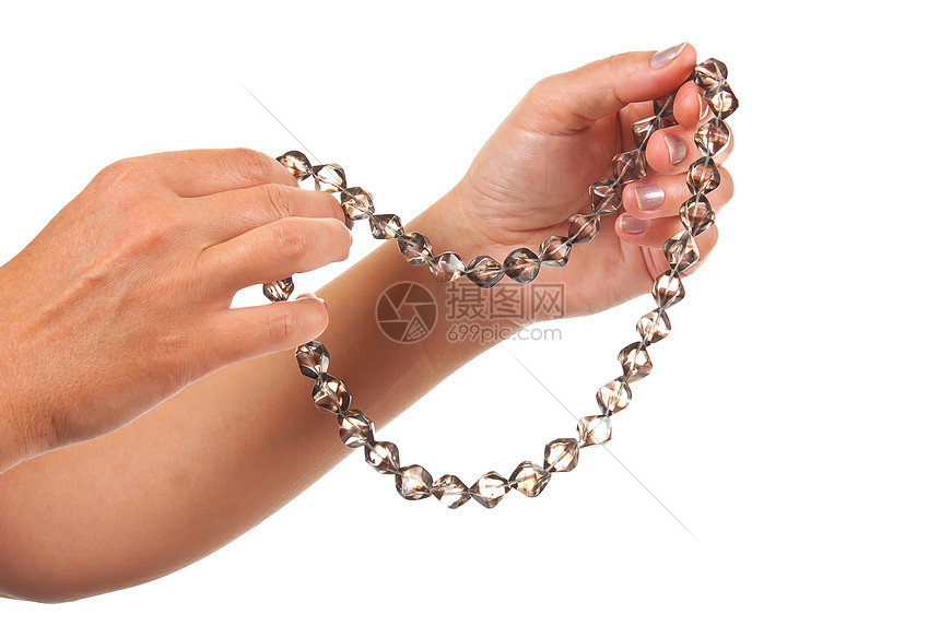 珠珠在手水晶珠宝饰品女性白色图片