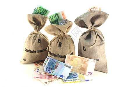 带欧元的货币袋供应钱袋通货膨胀货币金融符号资金融资汇率解雇图片