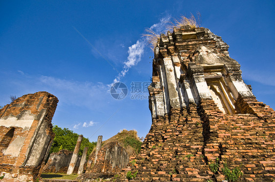 水中空天空建筑寺庙传统历史性公园文化地标蓝色佛塔图片