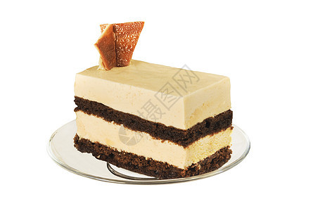 巧克力蛋糕宏观棕色巧克力奶油状面团白色面包蛋糕甜点糖果图片