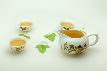 新的骨瓷茶枫叶国画新骨头茶具白瓷时间绿茶茶杯大弓元素图片