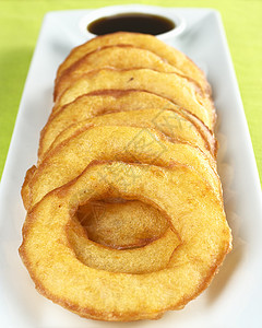 秘鲁甜点 被称为皮卡龙食物南瓜戒指油条照片盘子油炸壁球图片