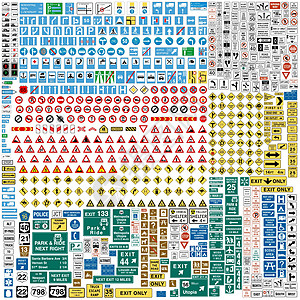 超过600个欧洲交通信号牌(6百多欧元)图片