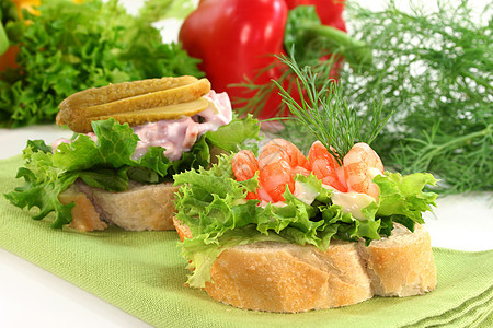 卡纳帕主菜自助餐沙拉装潢小吃餐饮面包图片