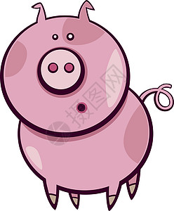 漫画猪国家卡通片绘画粉色小猪插图哺乳动物动物图片