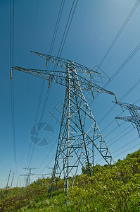 输电塔电磁极等电力电气线路电网线条活力能量力量传输电能图片