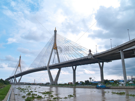 Bhumibol桥的一部分建筑学风景民众工业地标建筑工程戒指运输场景图片