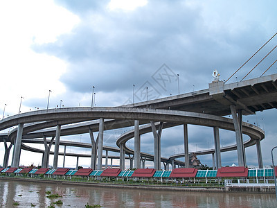 Bhumibol桥的一部分场景地标建筑学风景工业戒指建筑民众工程运输图片