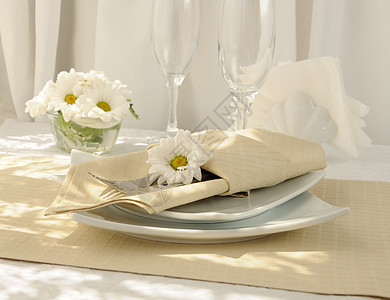 餐巾纸叉子银器刀具厨具餐厅饭厅食物植物合金奢华图片