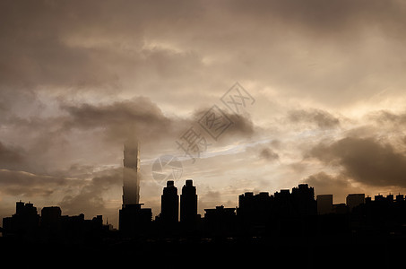 城市轮廓地标日落摩天大楼天空大厦建筑学天堂建筑市中心风景图片