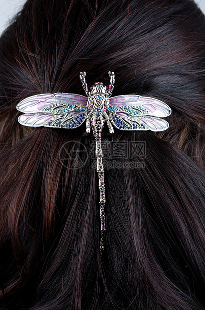 线透度蜻蜓黑发工作室文化白色女性头发理发师脖子发型图片