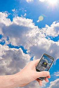 手持智能手机 - 天气预报图片