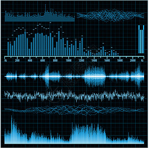 音波设置 音乐背景 EPS 8均衡器海浪嗓音信号脉冲技术录音机旋律声波体积图片