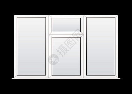 塑料窗口建筑学收藏框架玻璃白色插图快门房子图片