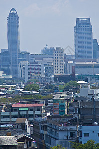 曼谷观点建筑城市天际首都旅游景观市中心基础设施建筑学旅行背景图片