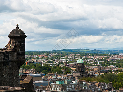 爱丁堡城堡 从墙壁看图片