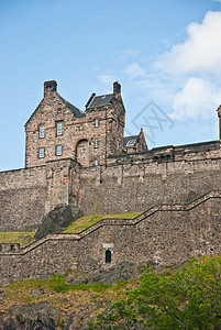 爱丁堡城堡石头城市王国建筑历史天空遗产爬坡防御建筑学图片
