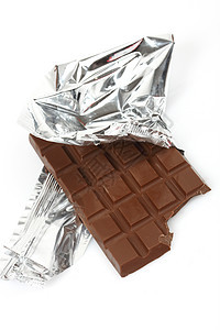 方块中的巧克力栏活力白色甜点可可饮食食物小吃宏观糖果牛奶图片