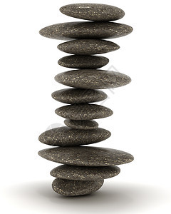 平衡的黑石塔 稳定与Zen图片