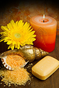 肥肥和花治疗蜂蜜皮肤浴室放松按摩作品奢华毛巾橙子图片