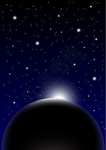 夜空中背景星星蓝色世界星系宇宙黑色宇航员太阳日落天文学图片