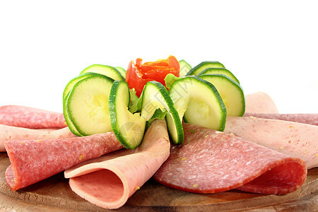 香肠盘子零食屠夫沙拉选择猪肉早餐萝卜香肠盘食物肉制品图片