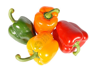 白色背景上的胡椒 孤立的沙拉饮食食物厨房蔬菜植物烹饪营养红辣椒辣椒图片