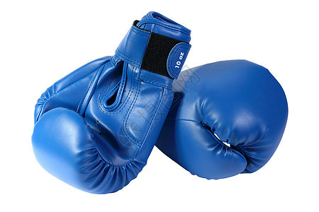 蓝拳球手套斗争齿轮运动装拳击手竞赛运动盒子皮革拳击图片