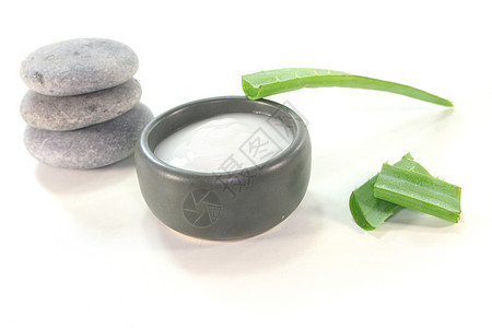 Aloe Vera 乳油温泉肉质康复免疫鹅卵石健康维生素医疗植物皮肤科图片