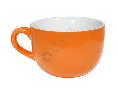 橙橙杯宏观橙子厨具陶瓷阴影杯子白色餐具用具茶碗图片