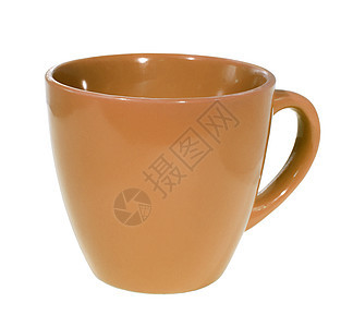 棕褐杯白色厨具陶瓷宏观用具反射容量影响陶器阴影图片