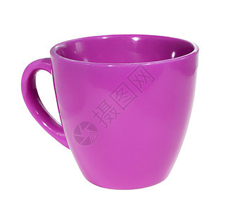 紫色杯用具容量宏观陶器影响阴影陶瓷白色咖啡杯餐具图片