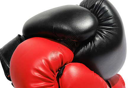 红和黑拳以及黑拳球齿轮比赛拳头斗争黑色玻璃运动装蓝色盒子竞赛图片