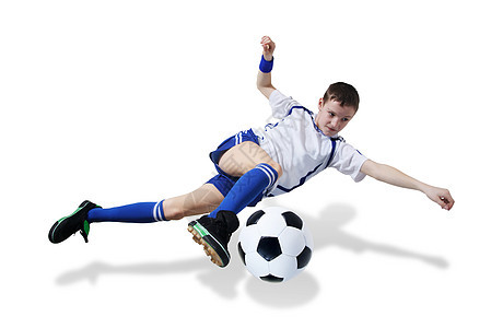 有足球球的男孩 足球运动员 孤立童年草地游戏杯子男性乐趣青少年快乐男生图片