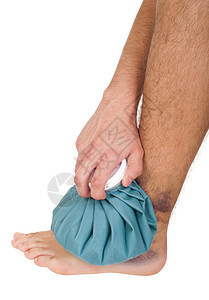 扭伤脚踝压缩事故男人运动员药品肌肉援助皮肤情况疼痛图片