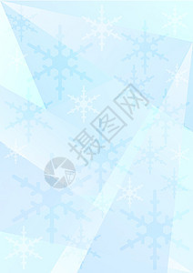 冬季圣诞节背景插图蓝色冻结雪花背景图片