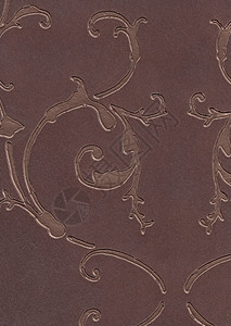 Grungy 古老的壁纸设计 花叶变形植物群装饰品棕色装饰古董艺术插图织物风格剪贴簿图片