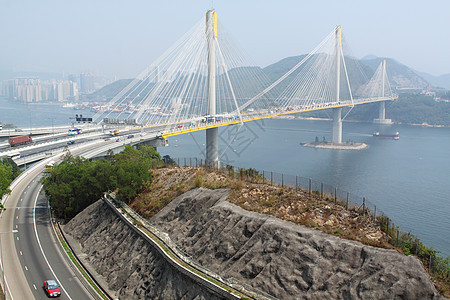 廷九桥景观运输曲线市中心海洋射线城市速度旅行场景图片