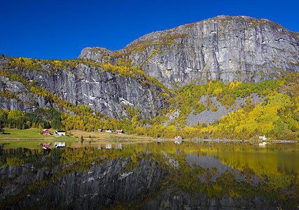 挪威奥塔河附近的地貌景观世界风景旅行外观河流国家位置季节反射岩石图片