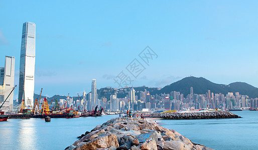 香港商业旅行顶峰城市风景市中心海洋天空建筑蓝色图片