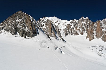 Mont Blanc和冰川图片
