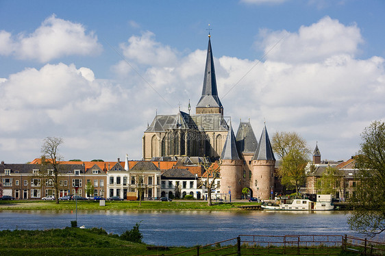 荷兰 Overijssel建筑学教堂风光精神建筑景观教会河流宗教景点图片