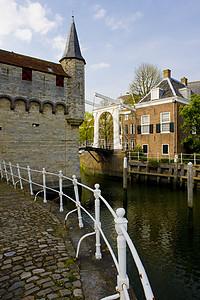 中世纪门和吊桥 泽里克泽 荷兰泽兰外观建筑物历史性建筑世界房子城市桥梁建筑学景点图片